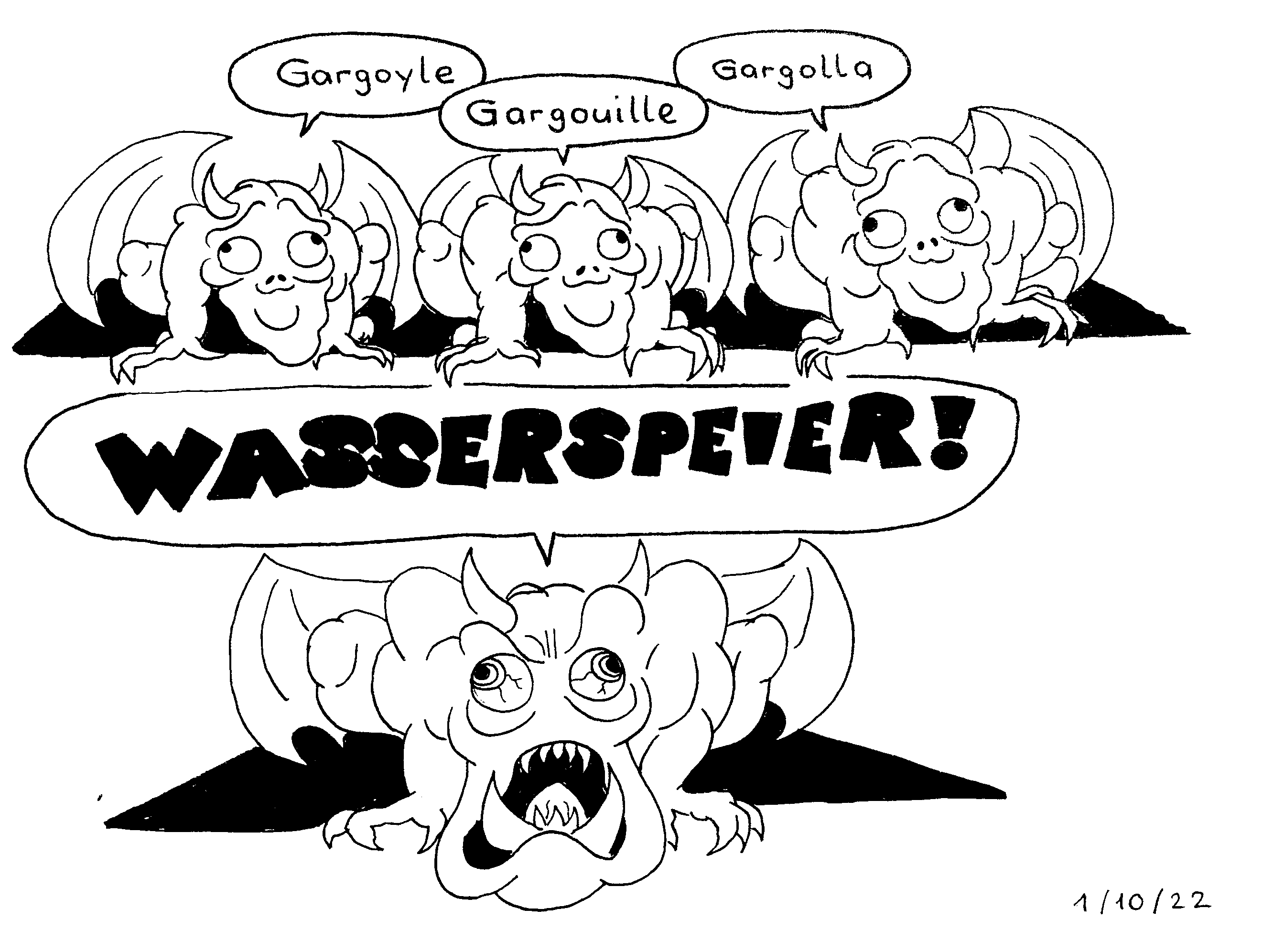 Inktober 2022: DAY 1 - GARGOYLE