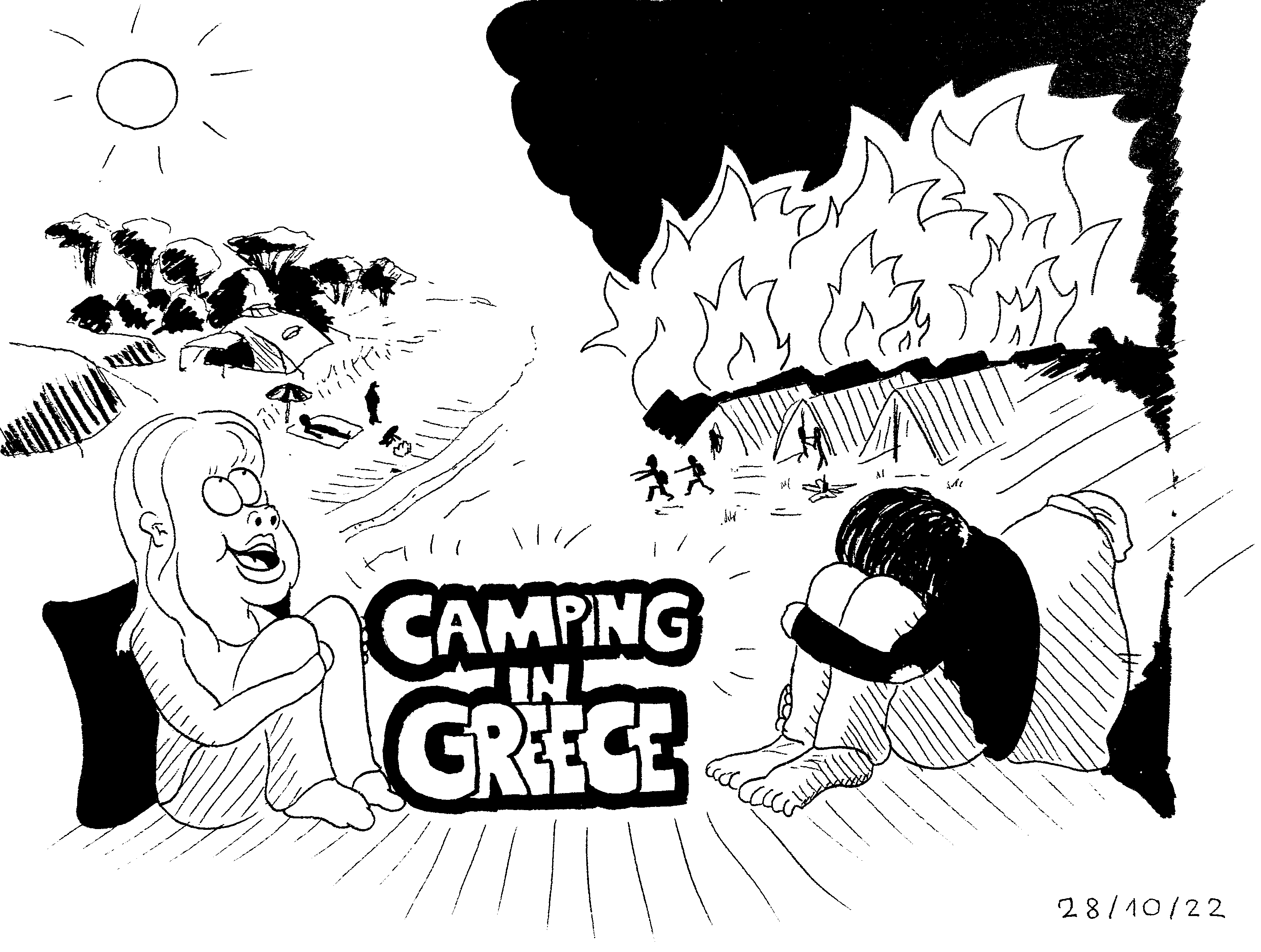 Inktober 2022: DAY 28 - CAMPING