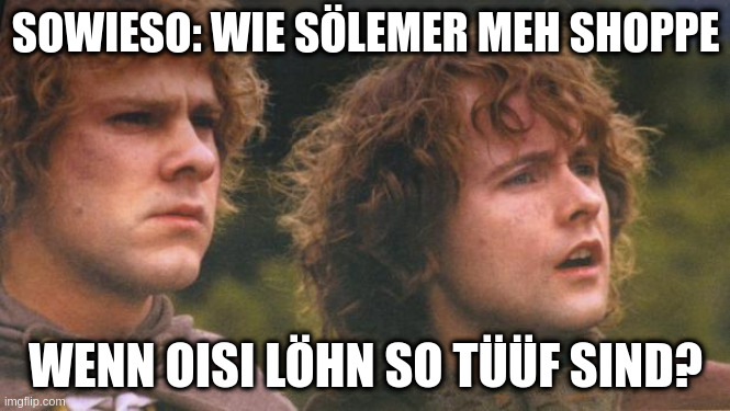 Wie sölemer meh shoppe bi dene Löhn?