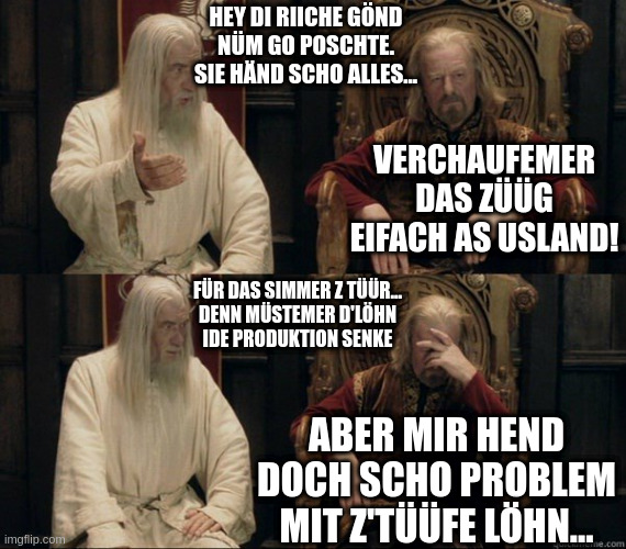 As usland verchaufe - Löhn senke.