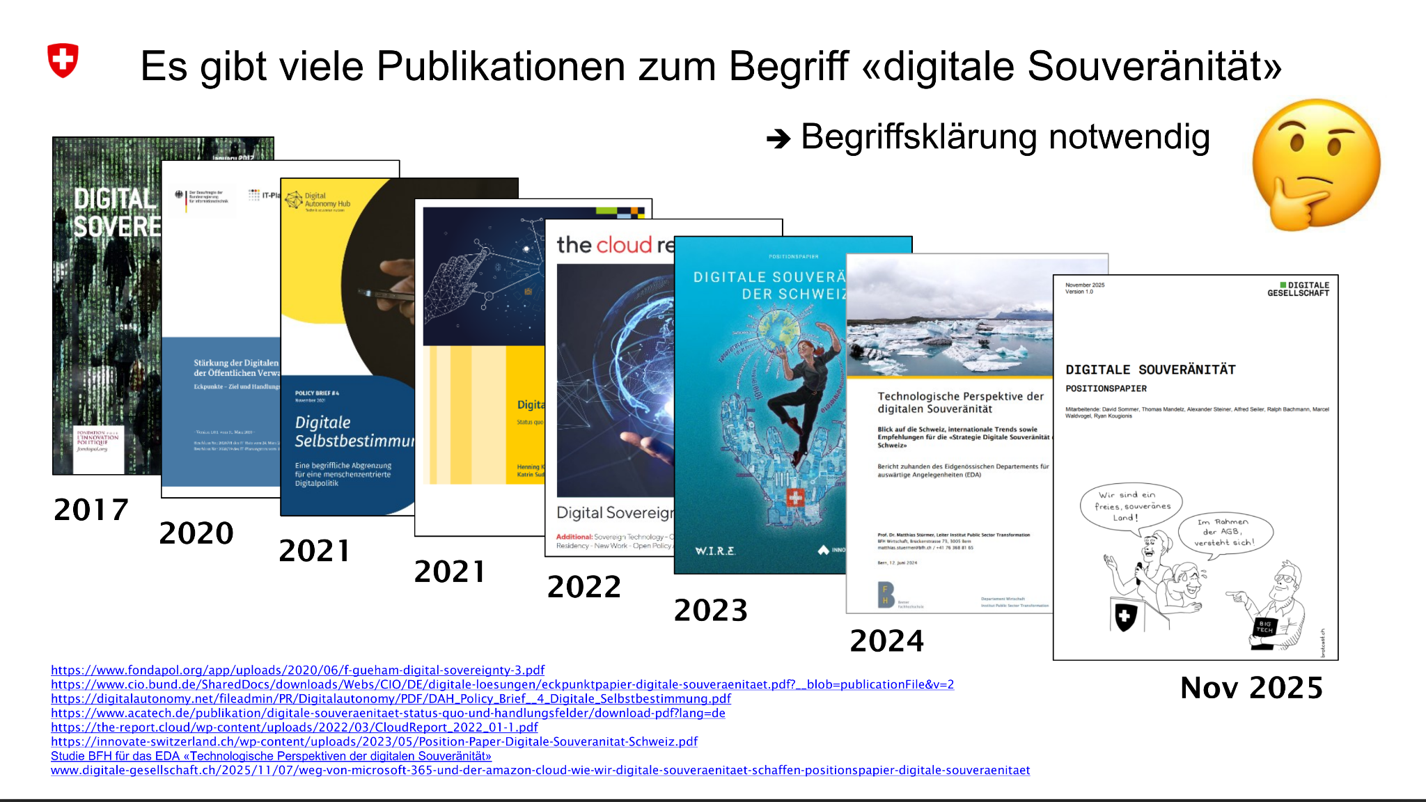 Slide von Bruno Schöb an der DINACon 2025