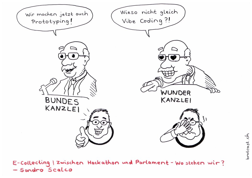 Cartoon zu E-Collecting