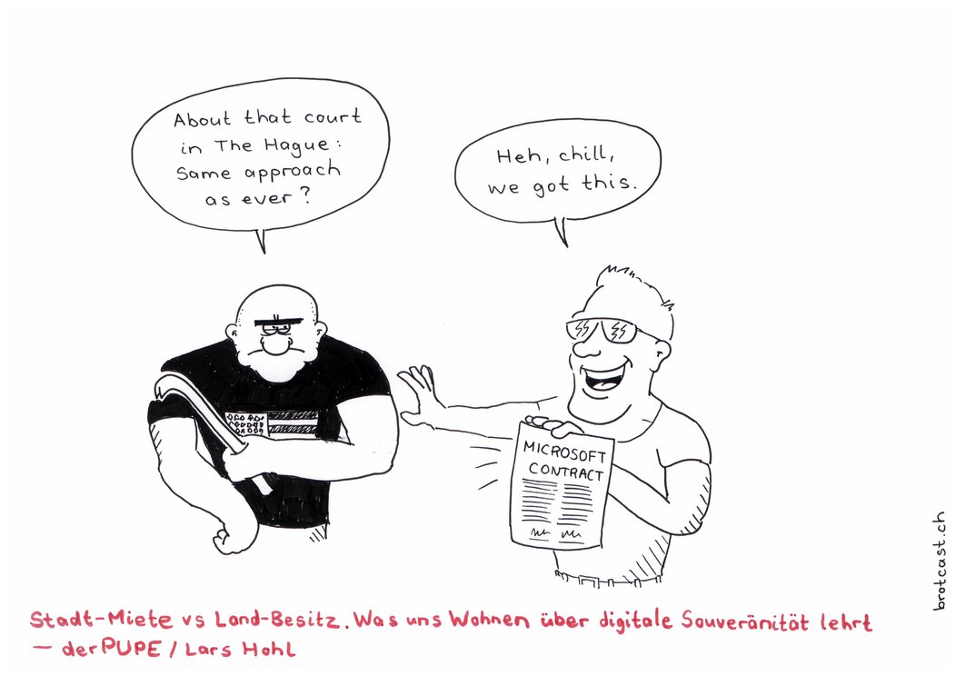 Cartoon zu “Stadt-Miete vs Land-Besitz”